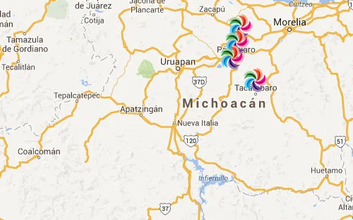 Nota sobre Mapa de Pueblos Mágicos en Michoacan