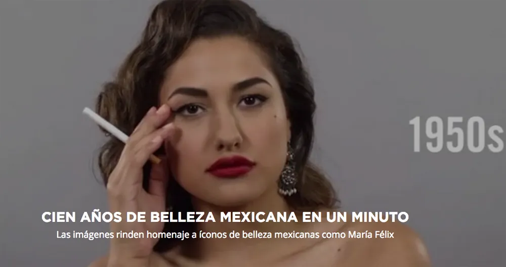 Nota sobre Cien años de belleza mexicana en un minuto