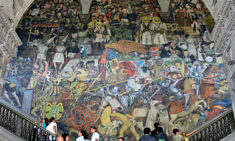 Nota sobre Los grandiosos murales de Diego Rivera en el Palacio Nacional